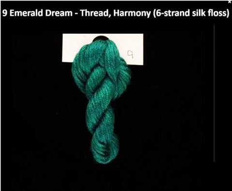 TREENWAY SILKS - Harmony Silk Floss - # 0009 Emerald Dream - ON SALE - 20% OFF