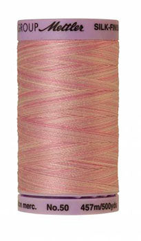 Mettler Cotton Sewing Thread - 50wt - 547 yd/ 500M - Variegated - 9837 So Soft Pink