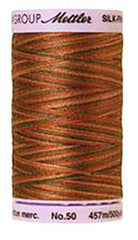 Mettler Cotton Sewing Thread - 50wt - 547 yd/ 500M - Variegated - 9852 Chocolatte