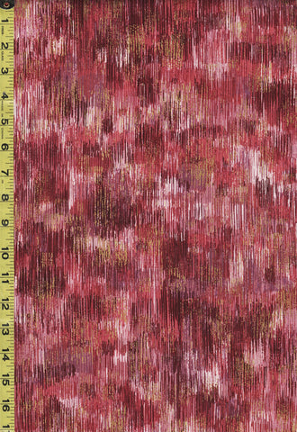 *Blender-Coordinate - Fusions Brushwork - Terracotta & Gold Metallic - 18059-92 Terracotta - ON SALE - 30% OFF - By the Yard