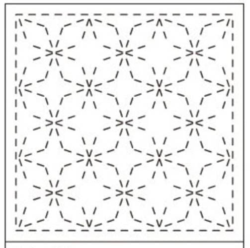 Sashiko Pre-printed Sampler (Olympus) - # 092 Kaku Shippou - ON SALE