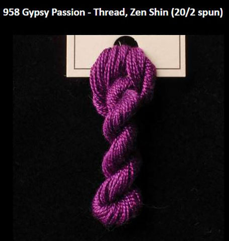 TREENWAY SILKS - Zen Shin (20/2) Silk Thread - # 0958 Gypsy Passion - ON SALE - SAVE 40%