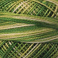 Presencia Perle Cotton - Size 8 - 9850 GEIKO GREEN - PALE YELLOW