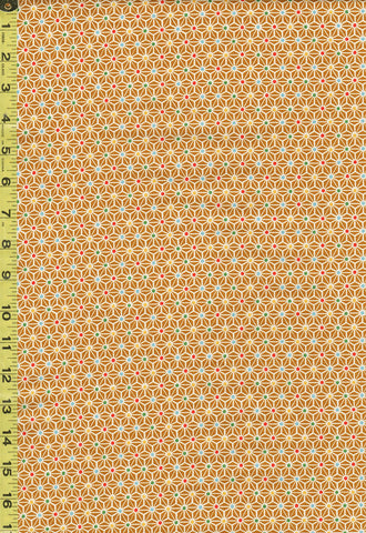 Japanese Novelty - Cosmo Colorful Asanoha - AP22910-2B - Mustard - ON SALE - 50% OFF - Last 1/2 Yard