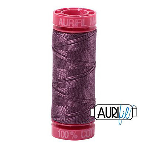 Aurifil 12wt Cotton Thread - 54 yards - 2568 Mulberry