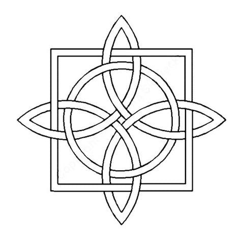 Sashiko Stencil - BS56 - Celtic Block & Circle - 5