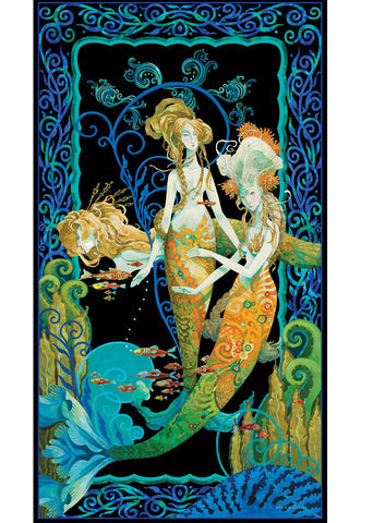 *Tropical - ATLANTIS MYTHICAL MERMAIDS - Blue - Multi-Colors - PANEL - Last One