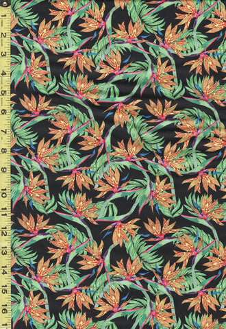 Tropical - Tropical Flair - Bird of Paradise - 77659-978 - Black - ON SALE - SAVE 20% - By the Yard