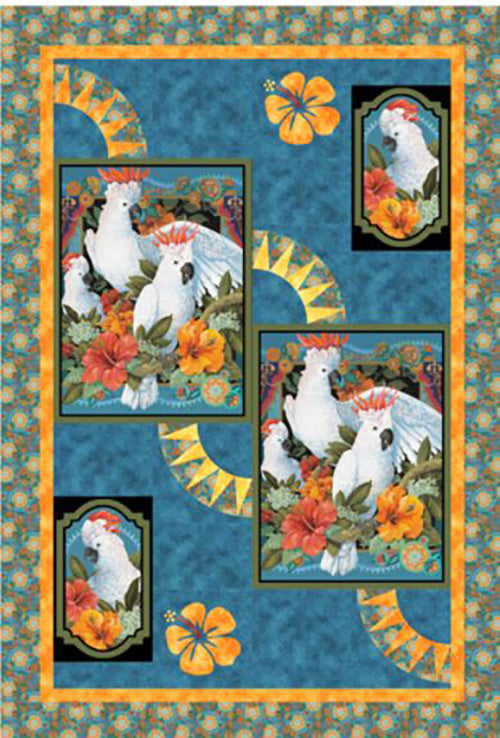*QUILT KIT - Cockatoo Picnic Quilt - ON SALE - SAVE 50%