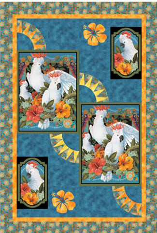 *QUILT KIT - Cockatoo Picnic Quilt - ON SALE - SAVE 50%