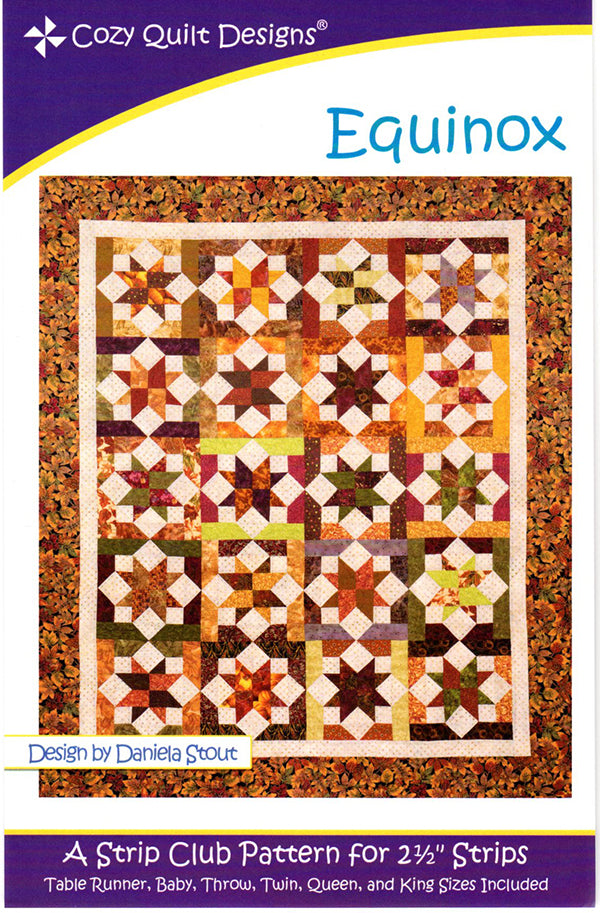 Quilt Pattern - Cozy Quilt Designs - Equinox - Table Runner & Quilt Pattern - ON SALE - SAVE 50%