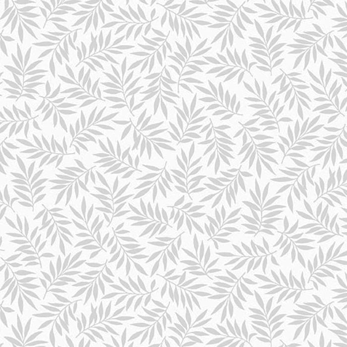 *Blender - Century Whites - Small Leafy Branches - CS-9695-WW - White on White - ON SALE - SAVE 30% - Last 2 1/4 yards