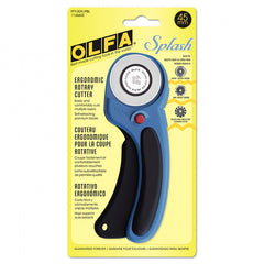 Rotary Cutter - OLFA RTY-2/DX - 45mm Ergonomic Cutter - BLUE SPLASH