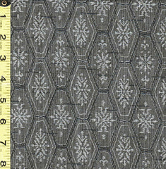 432 - Japanese Combined Weave - Snowflake Elongated Hexagons (Double-Sided) - Gray