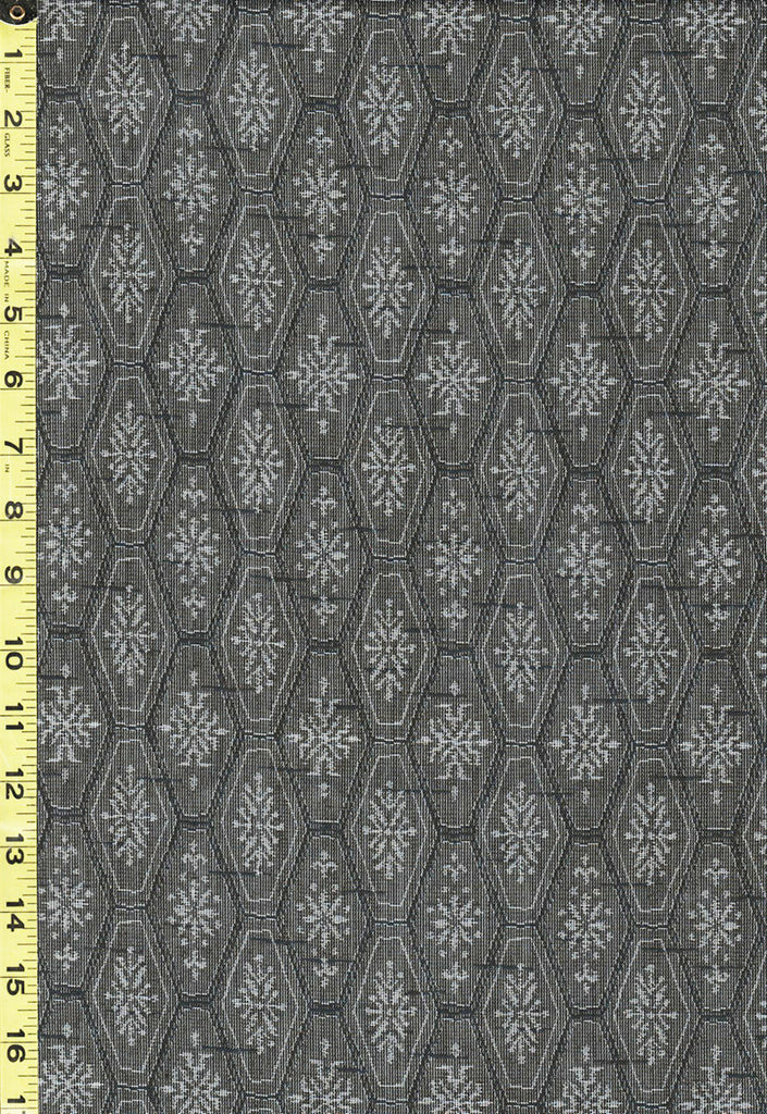 432 - Japanese Combined Weave - Snowflake Elongated Hexagons (Double-Sided) - Gray