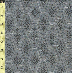 432 - Japanese Combined Weave - Snowflake Elongated Hexagons (Double-Sided) - Gray