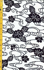 Yukata Fabric - 0023 - Camellias & Floral Streams