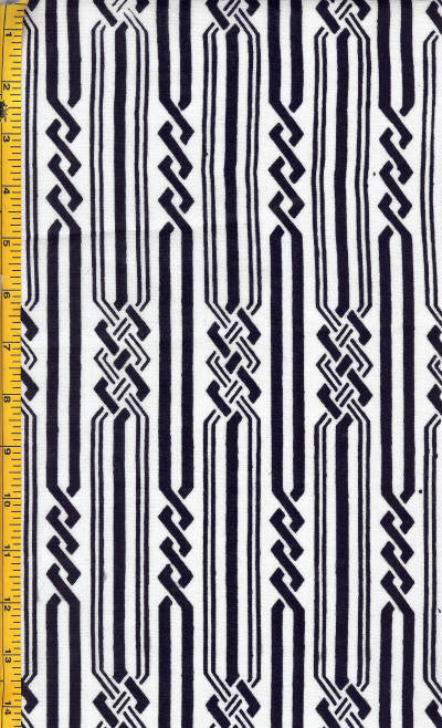 Yukata Fabric - 064 - Diamond Columns - White