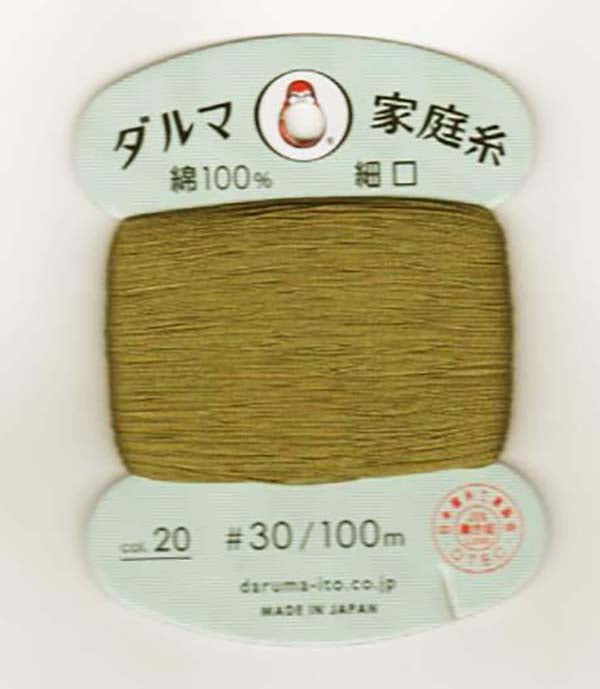Daruma Hand Sewing Thread - 30wt Hand Sewing Thread - # 20 Olive Tree