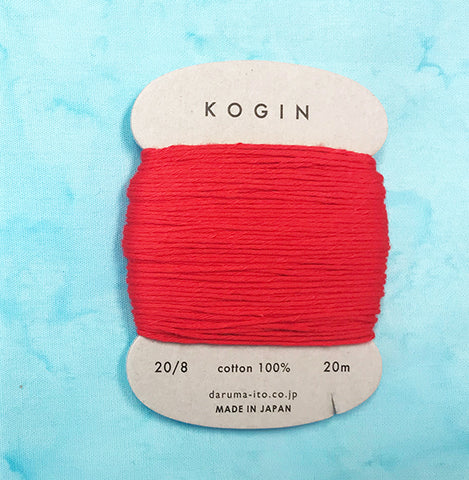 Sashiko Thread - Daruma - Thick Weight for Kogin & Sashiko - 20m - # 04 Scarlet