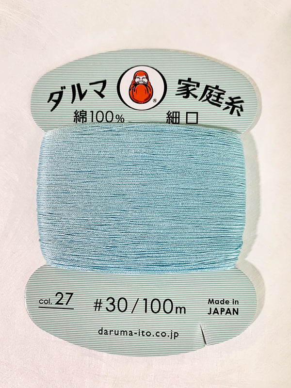Daruma Hand Sewing Thread - 30wt Hand Sewing Thread - # 27 Baby Blue