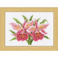 *Olympus Cross Stitch Flower Kit - # 7506 - January - Cattleya - ON SALE - SAVE 50%