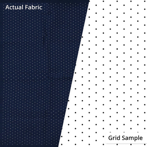 Sashiko Pre-printed Sampler - Design Cloth # 2056 - Olympus - DIAGONAL DOTTED GRID for Sashiko - NAVY