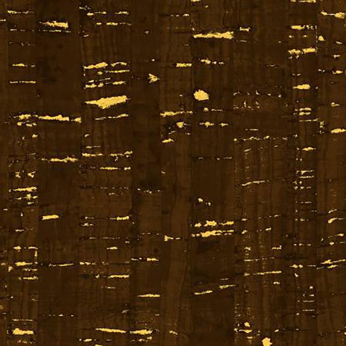 *Metallic - Uncorked - Cork Look with Metallic - 50107M-26 - ESPRESSO - By the Half Yard