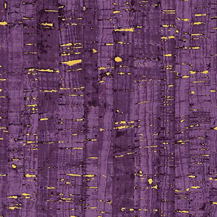 *Metallic - Uncorked - Cork Look with Metallic - 50107M-17 - Grape - By the Half Yard