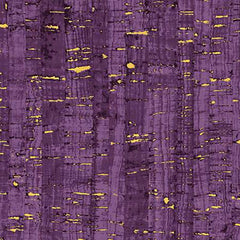 *Metallic - Uncorked - Cork Look with Metallic - 50107M-17 - Grape - By the Half Yard