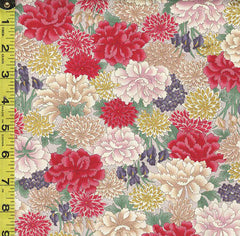 Quilt Gate - Kaga Compact Mums, Peonies & Iris - HR3400-13D - Mauve