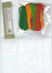 Sashiko World - Hawaii - Sampler Kit with Needle & Thread - Anthurium