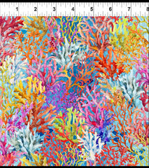 *Tropical - In the Beginning - CALYPSO II - CORAL FOREST - 29CAL-1 - BLUE - ON SALE - SAVE 30%