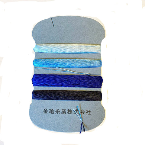 Kinkame Silk Thread  Assortment - 100wt - # 05 INDIGO BLUE