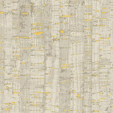 *Metallic - Uncorked - Cork Look with Metallic - 50107M-08 - KHAKI - Last 2 1/2 Yards