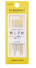 Notions - Hidamari Sashiko Needles & Threader - 6 needles - 4 sizes