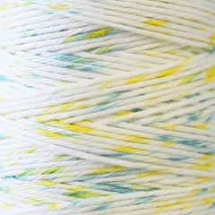 Sashiko Thread - Hidamari - LEN89-104 - Speckle: Variegated - SHAVED ICE - YELLOW, BLUE-GREEN