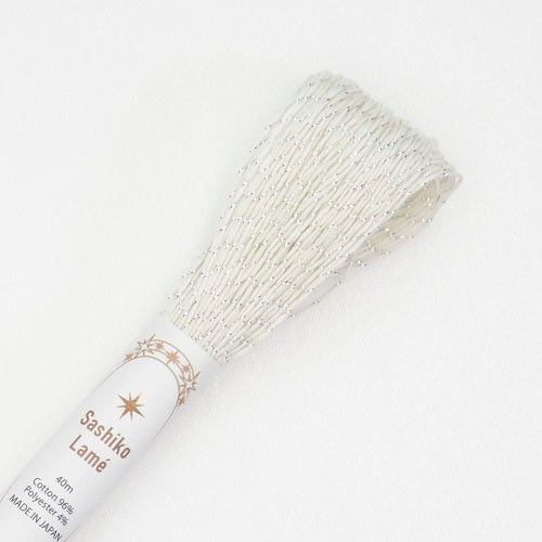 Sashiko Thread - Olympus 40m - LAME - # SL-01 - Pearl