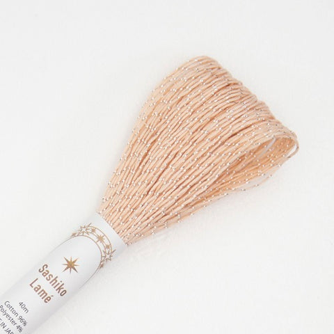 Sashiko Thread - Olympus 40m - LAME - # SL-06 - Peach