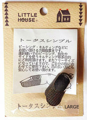 Notions - Little House Japanese Brass Tortoise Shell Thimble - Large