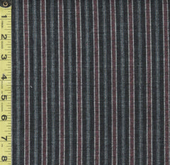 Japanese - Morikiku Stripe - M-23200-C24 - Dobby Weave - Black, Maroon & Ivory