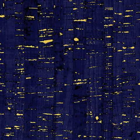 *Metallic - Uncorked - Cork Look with Metallic - 50107M-09 - MIDNIGHT - By the Half Yard
