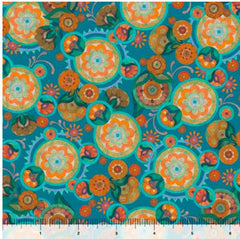 *Tropical - Cockatoo Collection - Floral Medallions -29080-Q - Teal - ON SALE 20% - By the Yard