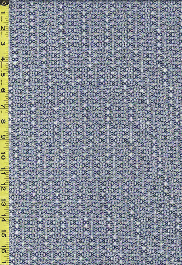 Asian - Imperial 18 - Tiny Silver Metallic Medallions - SRKM-21204-9 - NAVY - By the Half Yard