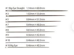 Notions - Tulip Milliners-Straw Needles - # 10 Big Eye Needles