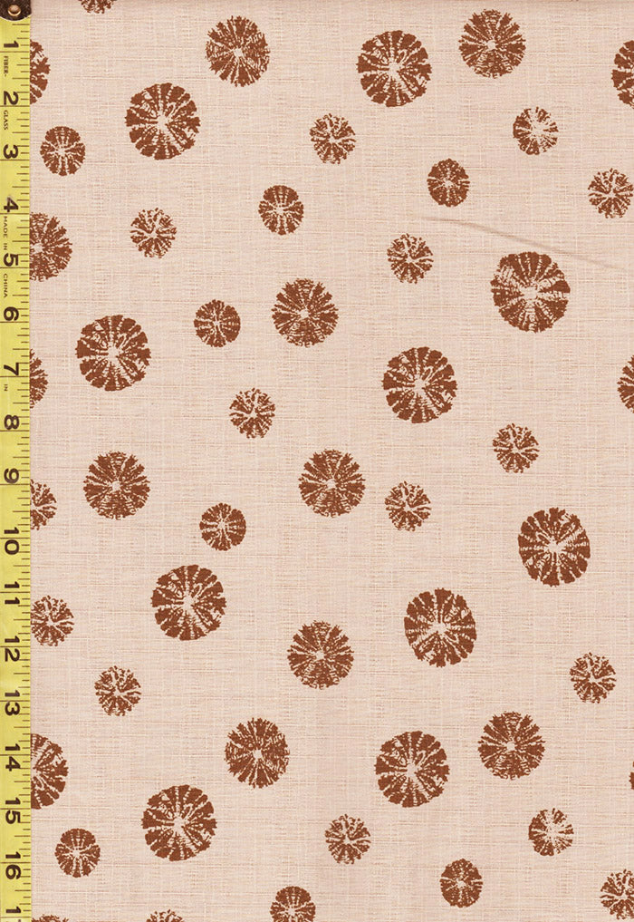 Japanese - Morikiku Sand Dollars - M-18000-A29 - Dobby Weave - Tan - By the Half Yard