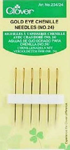 Notions - Clover Gold Eye Chenille Needles - No. 24