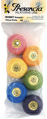 Presencia Perle Cotton Sampler Pack - MONET - Size 8 - ON SALE - SAVE 20%