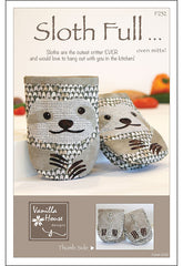 Pot Holder Pattern - Vanilla House Designs - Sloth Full Oven Mitts