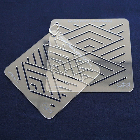 Sashiko Stencil - # 05 Hishi-Seikiha (Diamonds) - ON SALE - SAVE 50%